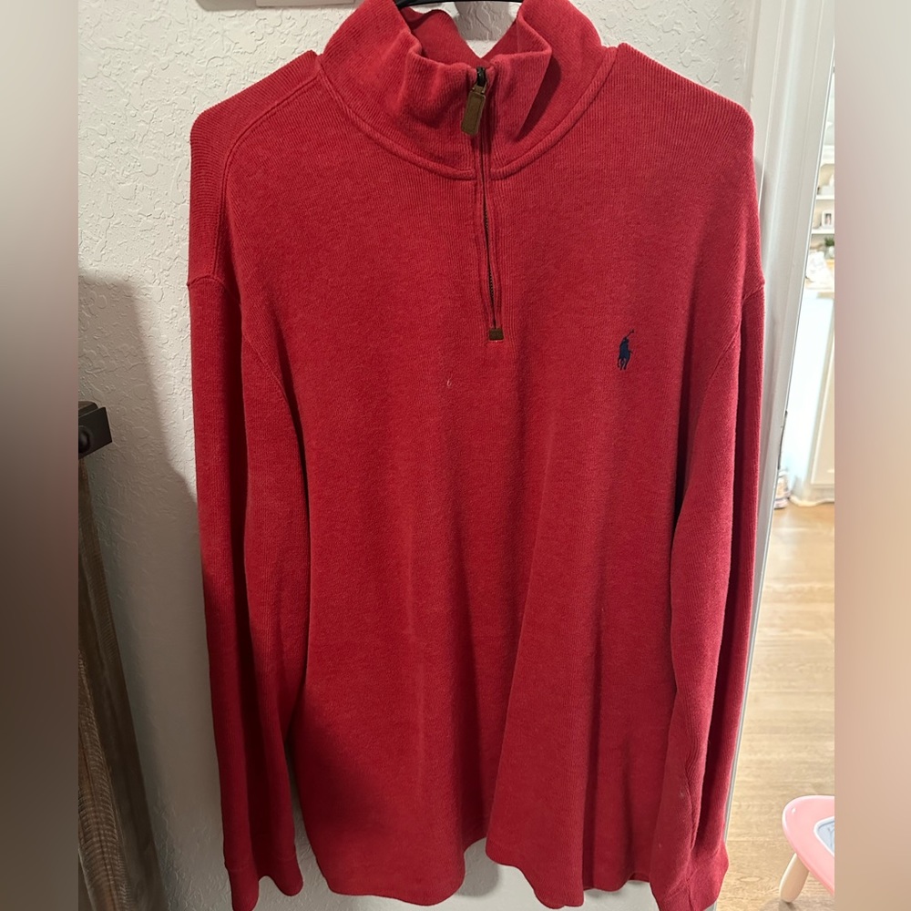 Red Polo Half Zip